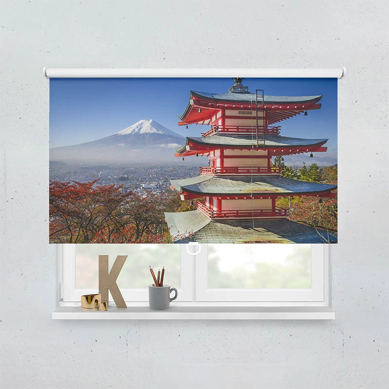 Springrollo Motiv "Fuji im Herbst"