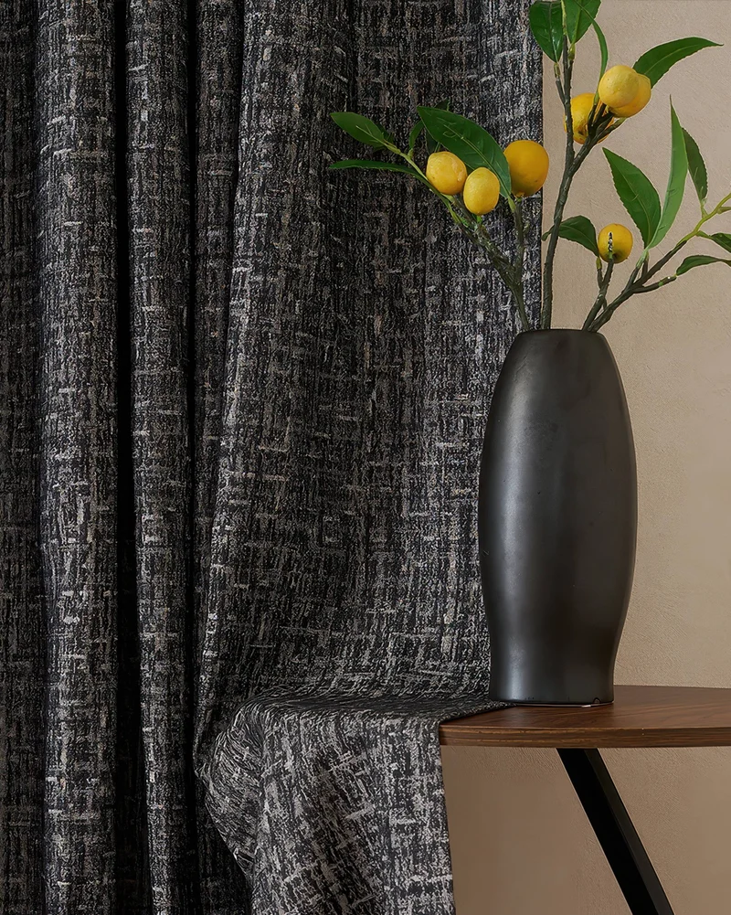Glint Linen Blend Shimmering Textured Custom Curtain