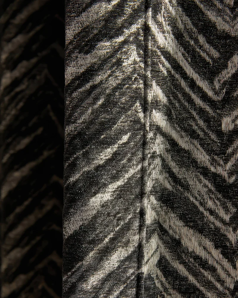 Aztec Linen Blend Woven Patterned Custom Curtain