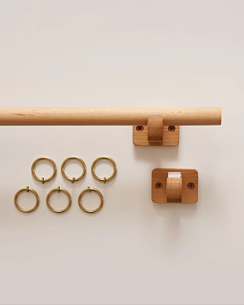 Minimal Beech Wood Curtain Rod