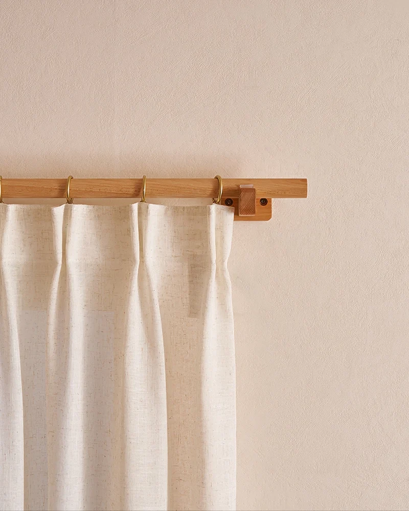 Minimal Beech Wood Curtain Rod