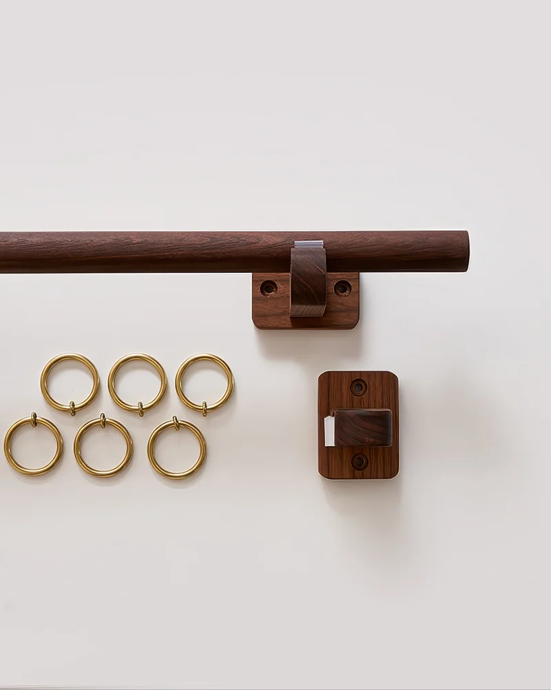 Minimal Wooden Curtain Rod