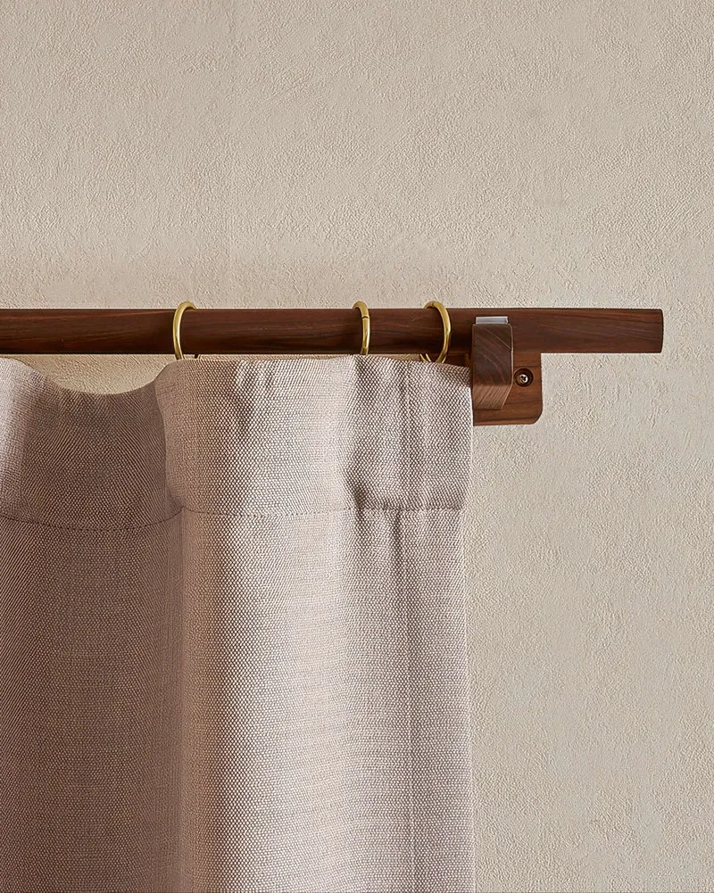 Minimal Wooden Curtain Rod