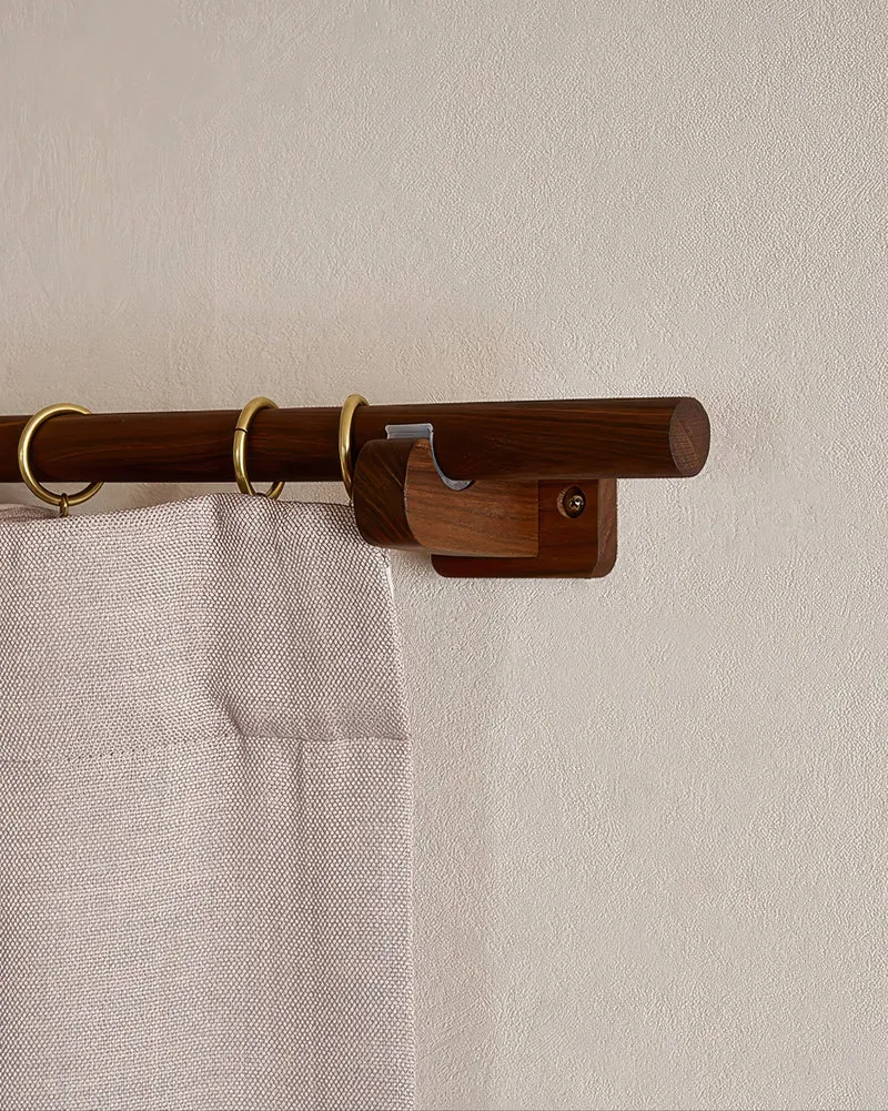 Minimal Wooden Curtain Rod