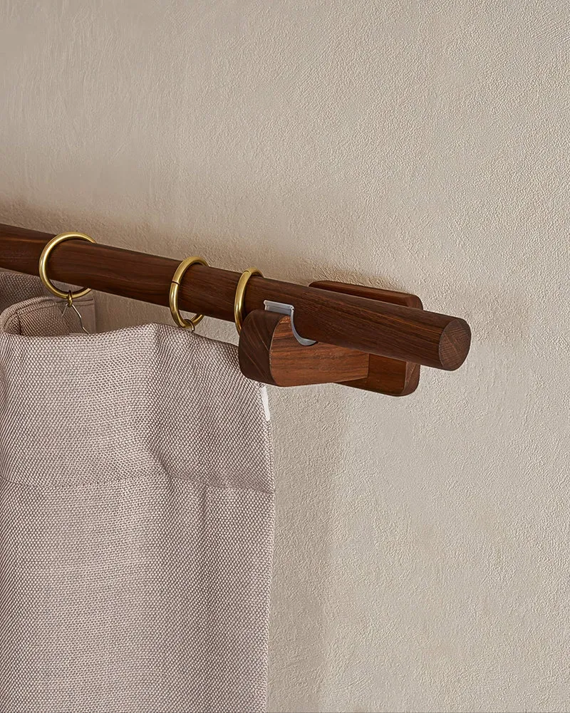 Minimal Wooden Curtain Rod