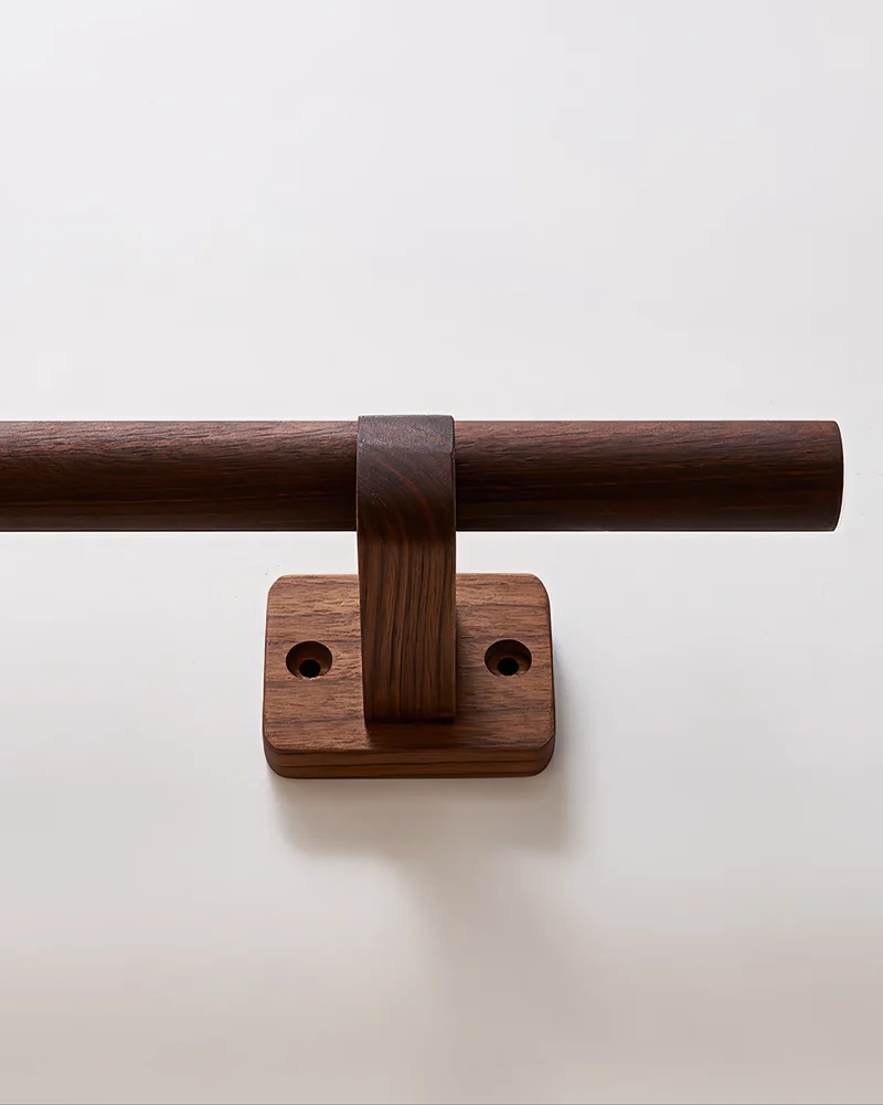 Minimal Wooden Curtain Rod