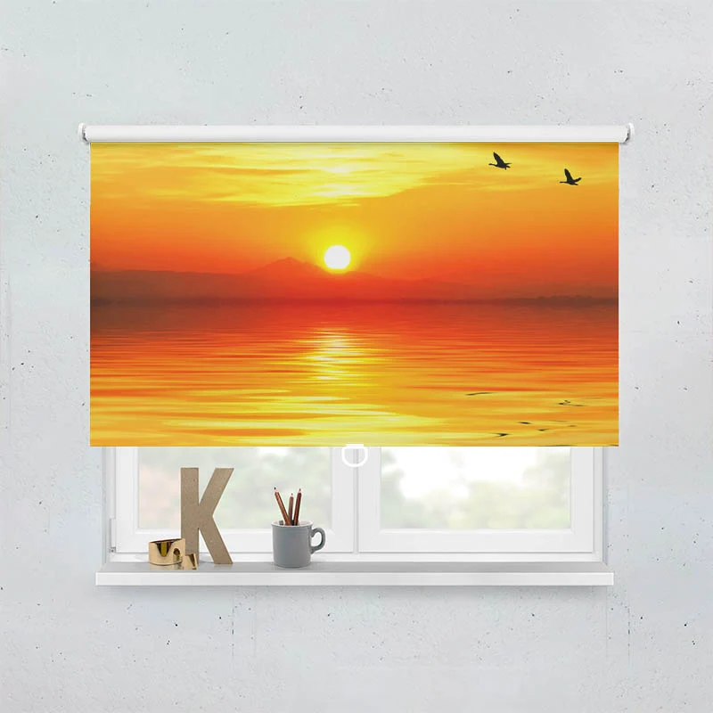 Springrollo Motiv "Sonnenuntergang Meer"