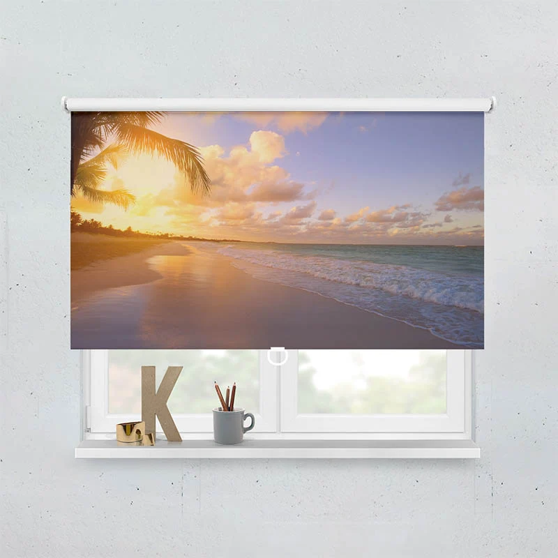 Springrollo Motiv "Sonnenuntergang Meer"