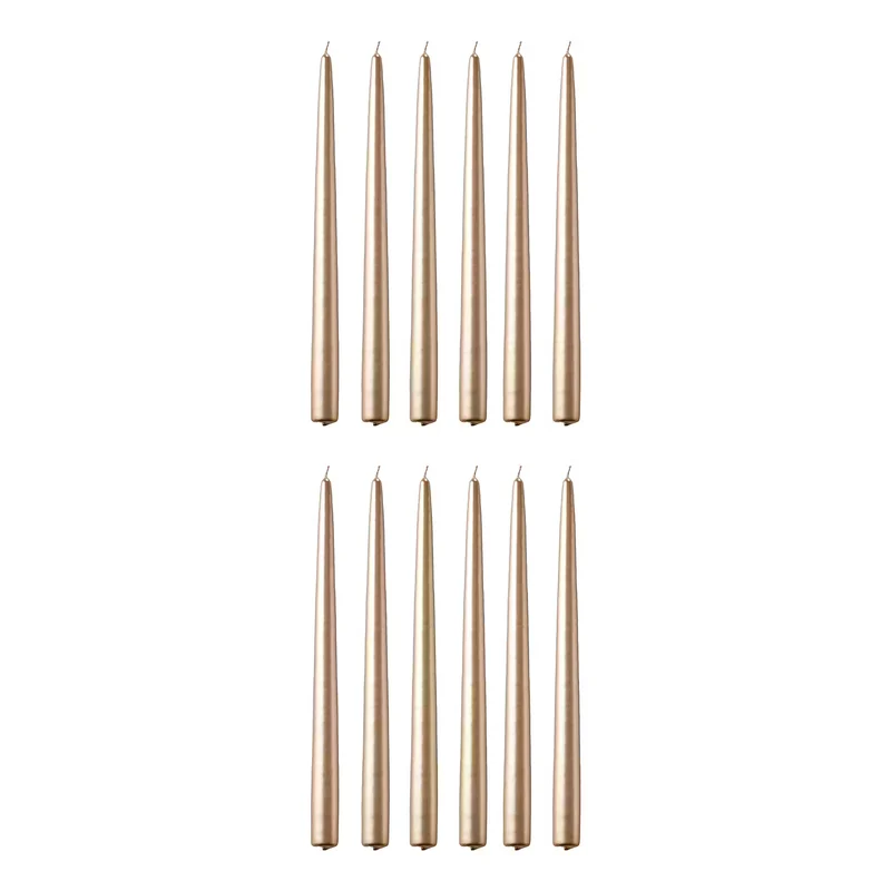 TWIN FLAME konische Zwillingskerze 12er-Set
