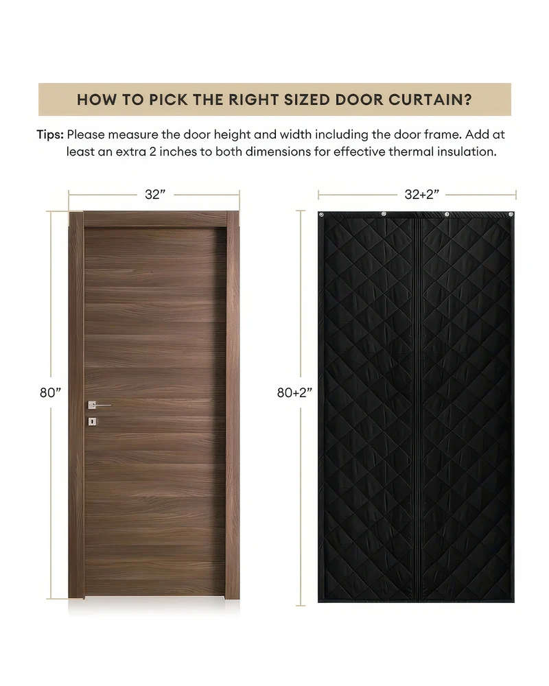 Oxford Thermal Insulated & Soundproof Custom Magnetic Door Curtain
