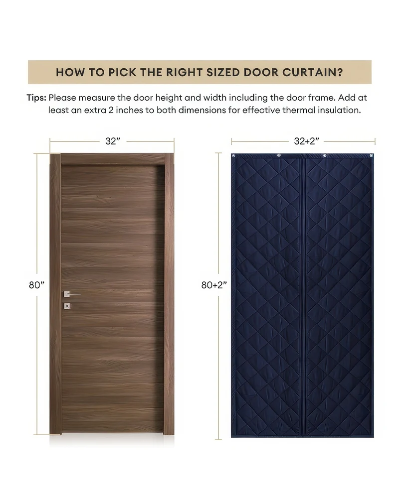 Oxford Thermal Insulated & Soundproof Custom Magnetic Door Curtain