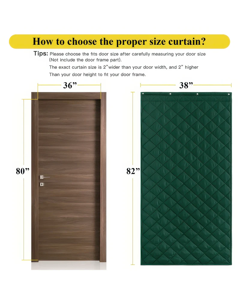 Oxford Thermal Insulated & Soundproof Custom Magnetic Door Curtain