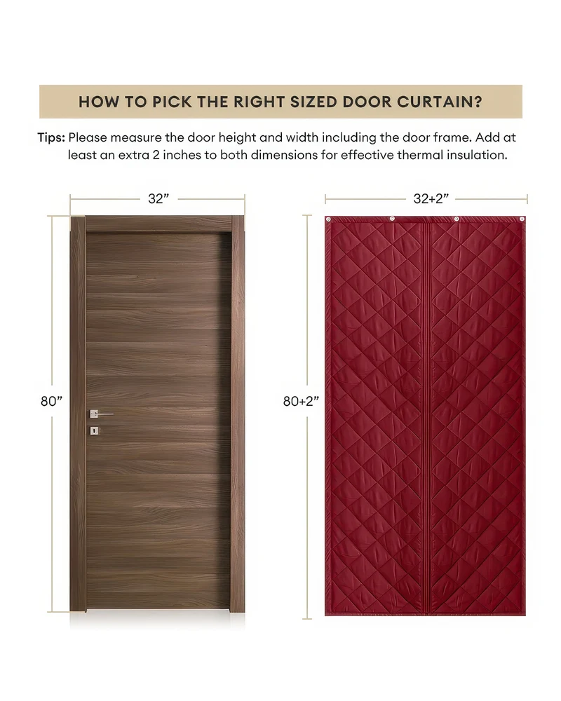 Oxford Thermal Insulated & Soundproof Custom Magnetic Door Curtain