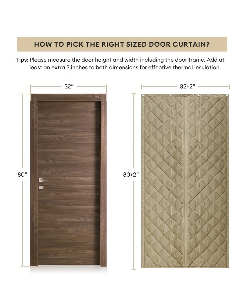 Oxford Thermal Insulated & Soundproof Custom Magnetic Door Curtain