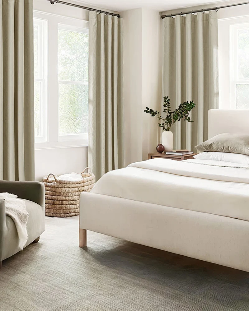 Herringbone 4 Layers Herringbone Chenille Soundproof Thermal 100% Blackout Custom Curtain