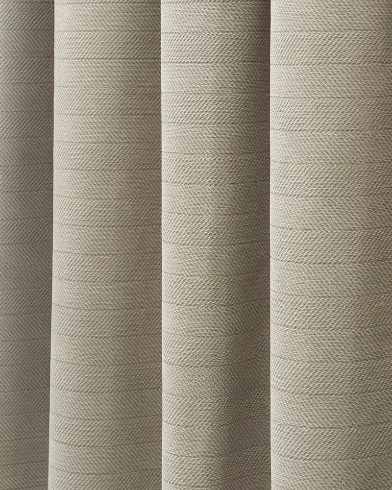 Herringbone 4 Layers Herringbone Chenille Soundproof Thermal 100% Blackout Custom Curtain
