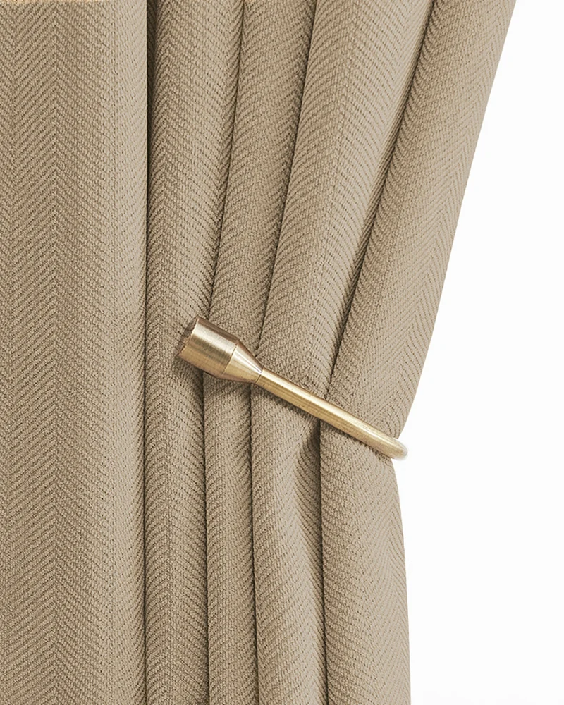 Herringbone 4 Layers Herringbone Chenille Soundproof Thermal 100% Blackout Custom Curtain