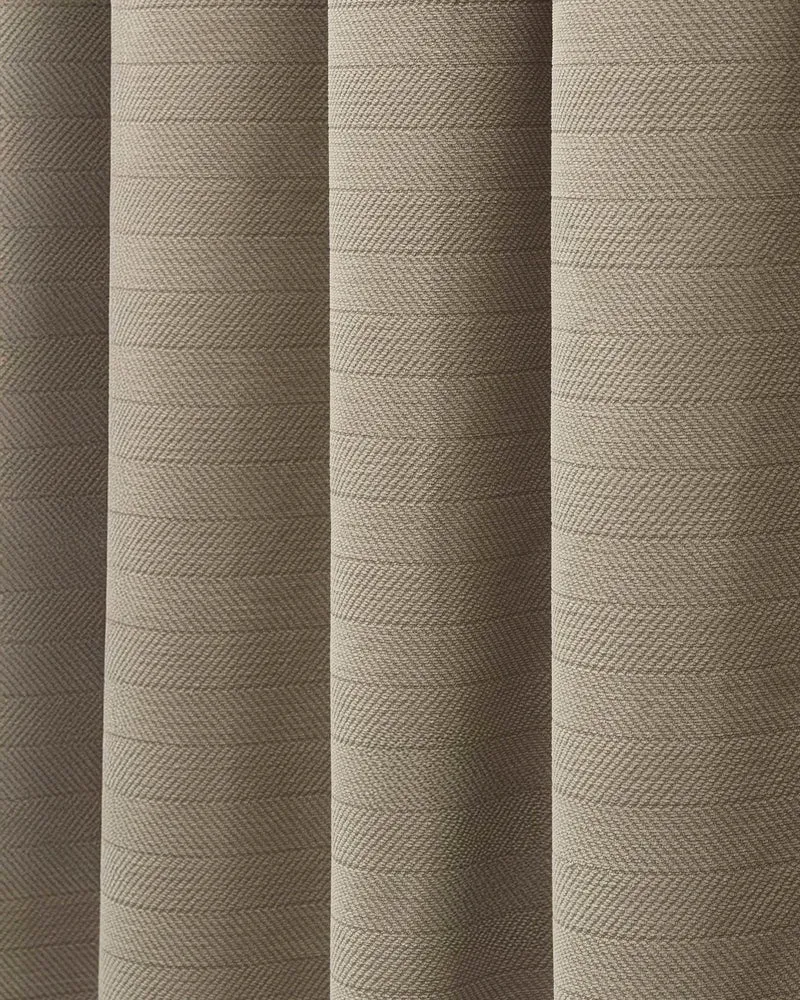 Herringbone 4 Layers Herringbone Chenille Soundproof Thermal 100% Blackout Custom Curtain