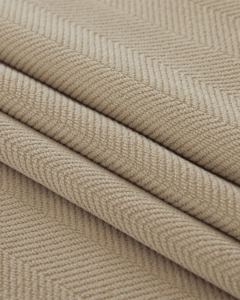 Herringbone 4 Layers Herringbone Chenille Soundproof Thermal 100% Blackout Custom Curtain