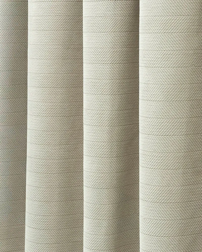 Herringbone 4 Layers Herringbone Chenille Soundproof Thermal 100% Blackout Custom Curtain