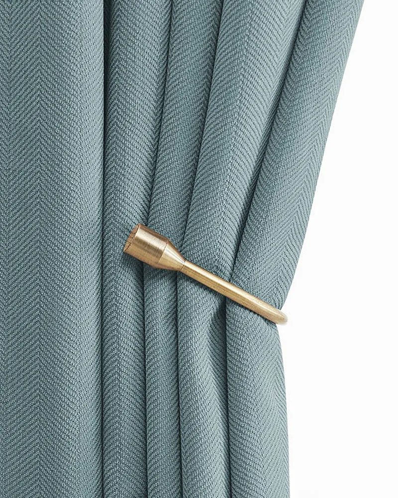 Herringbone 4 Layers Herringbone Chenille Soundproof Thermal 100% Blackout Custom Curtain