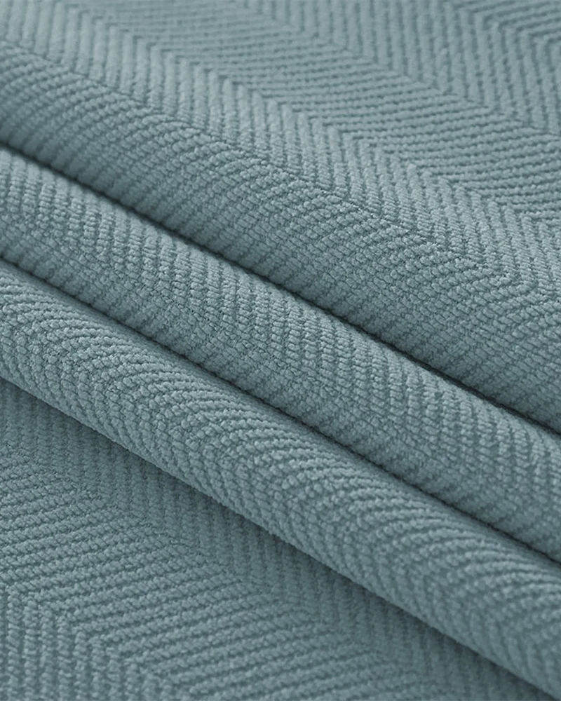 Herringbone 4 Layers Herringbone Chenille Soundproof Thermal 100% Blackout Custom Curtain