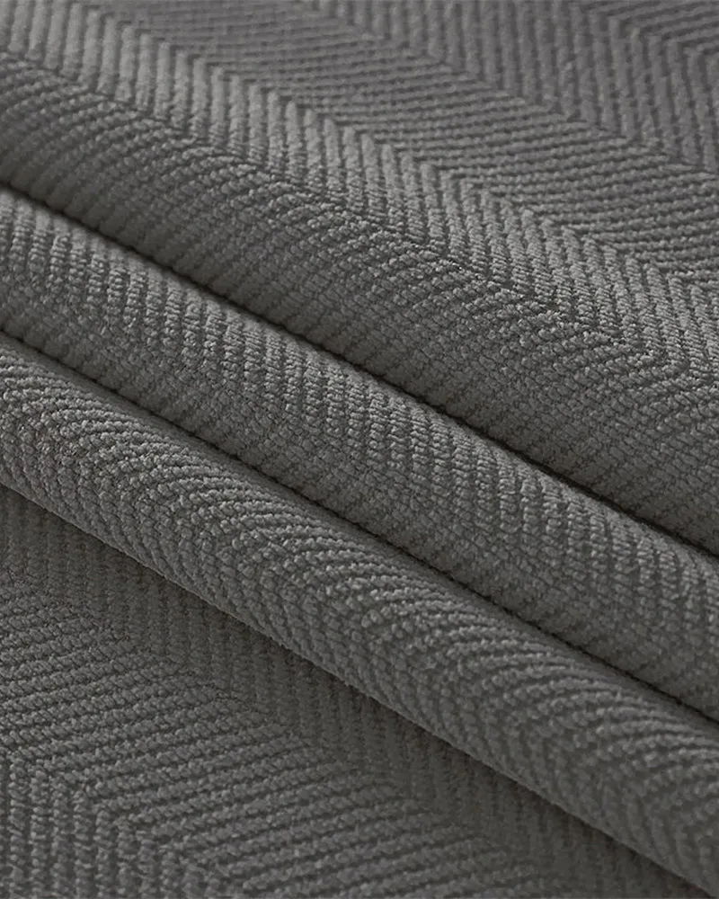 Herringbone 4 Layers Herringbone Chenille Soundproof Thermal 100% Blackout Custom Curtain