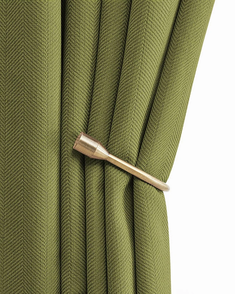 Herringbone 4 Layers Herringbone Chenille Soundproof Thermal 100% Blackout Custom Curtain