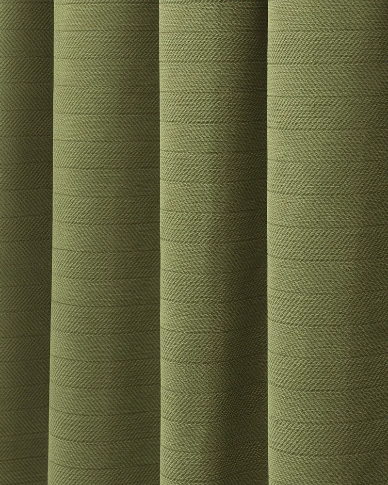 Herringbone 4 Layers Herringbone Chenille Soundproof Thermal 100% Blackout Custom Curtain