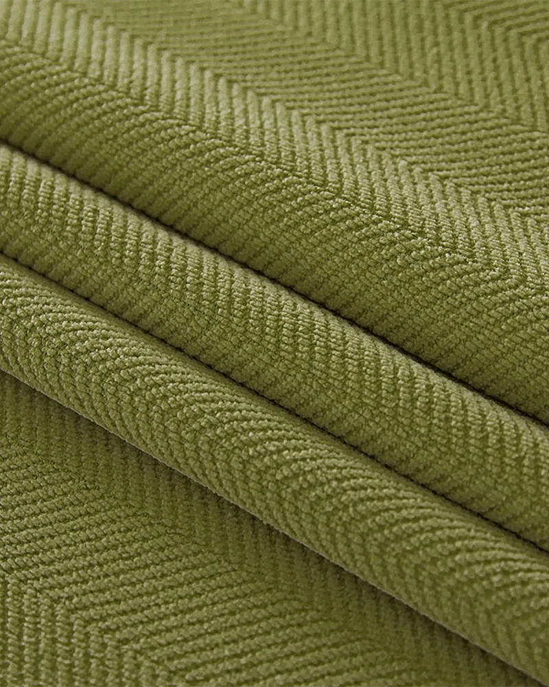 Herringbone 4 Layers Herringbone Chenille Soundproof Thermal 100% Blackout Custom Curtain