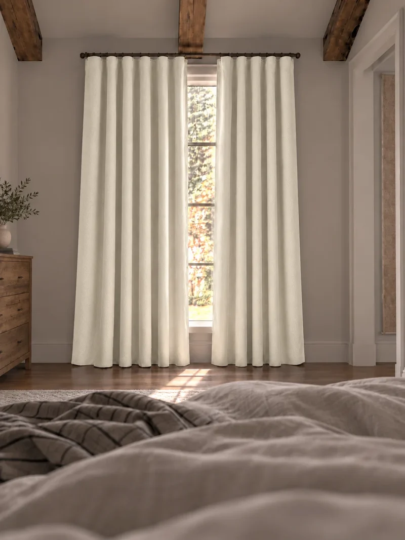 Herringbone 4 Layers Herringbone Chenille Soundproof Thermal 100% Blackout Custom Curtain