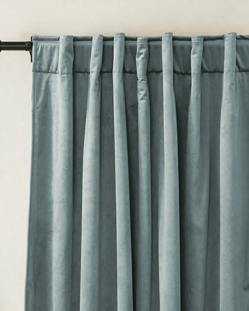 Classic 4 Layers Velvet Heavyweight Soundproof Thermal 100% Blackout Custom Curtain