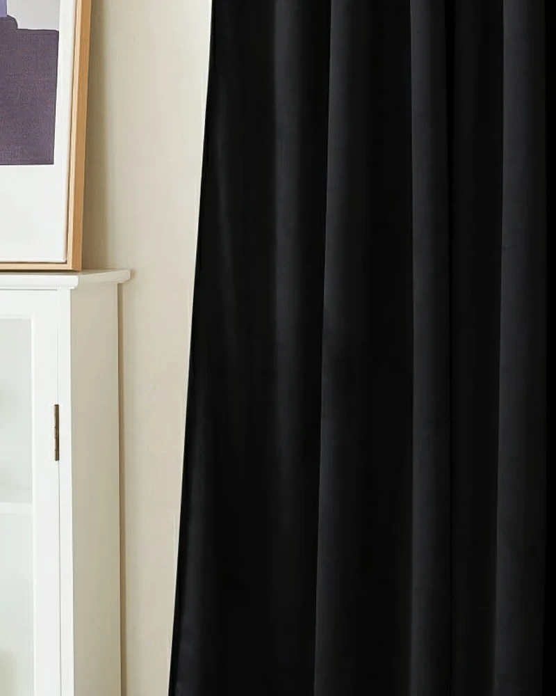 Classic 4 Layers Velvet Heavyweight Soundproof Thermal 100% Blackout Custom Curtain