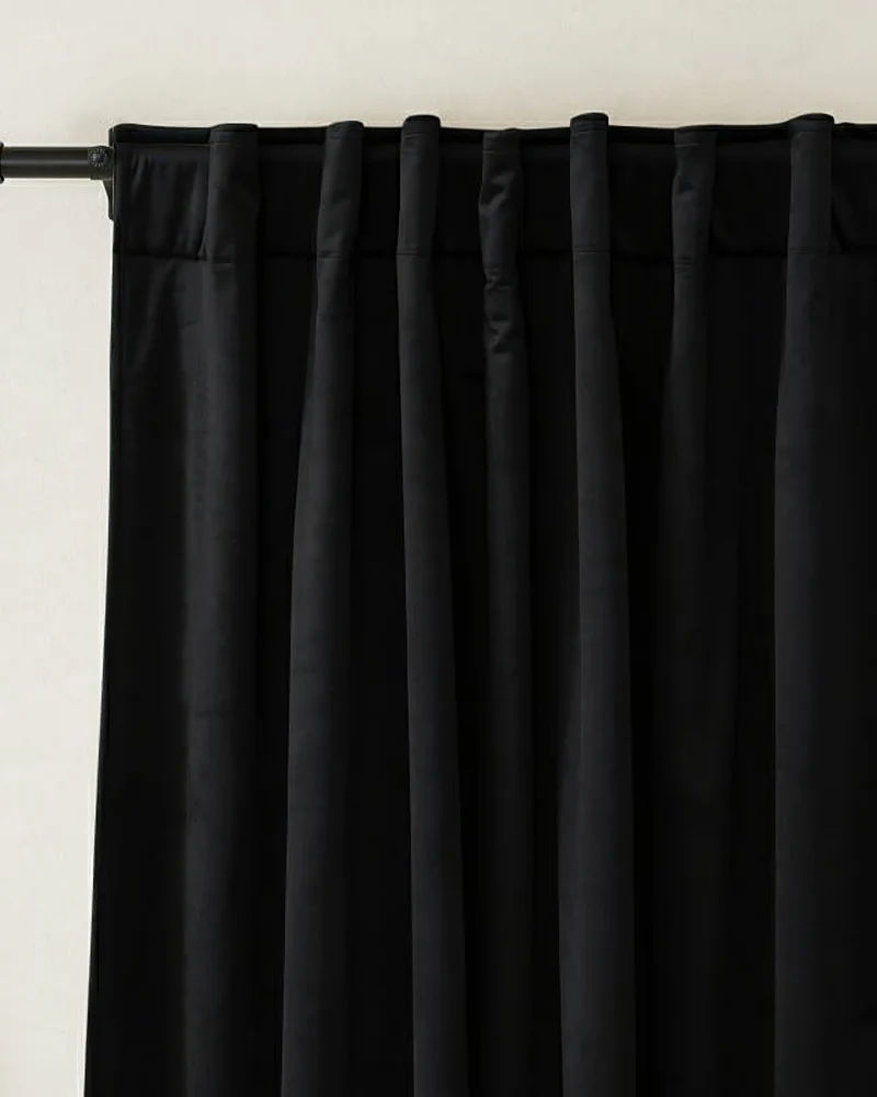 Classic 4 Layers Velvet Heavyweight Soundproof Thermal 100% Blackout Custom Curtain