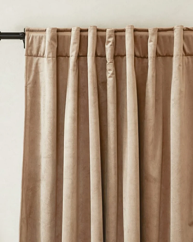 Classic 4 Layers Velvet Heavyweight Soundproof Thermal 100% Blackout Custom Curtain