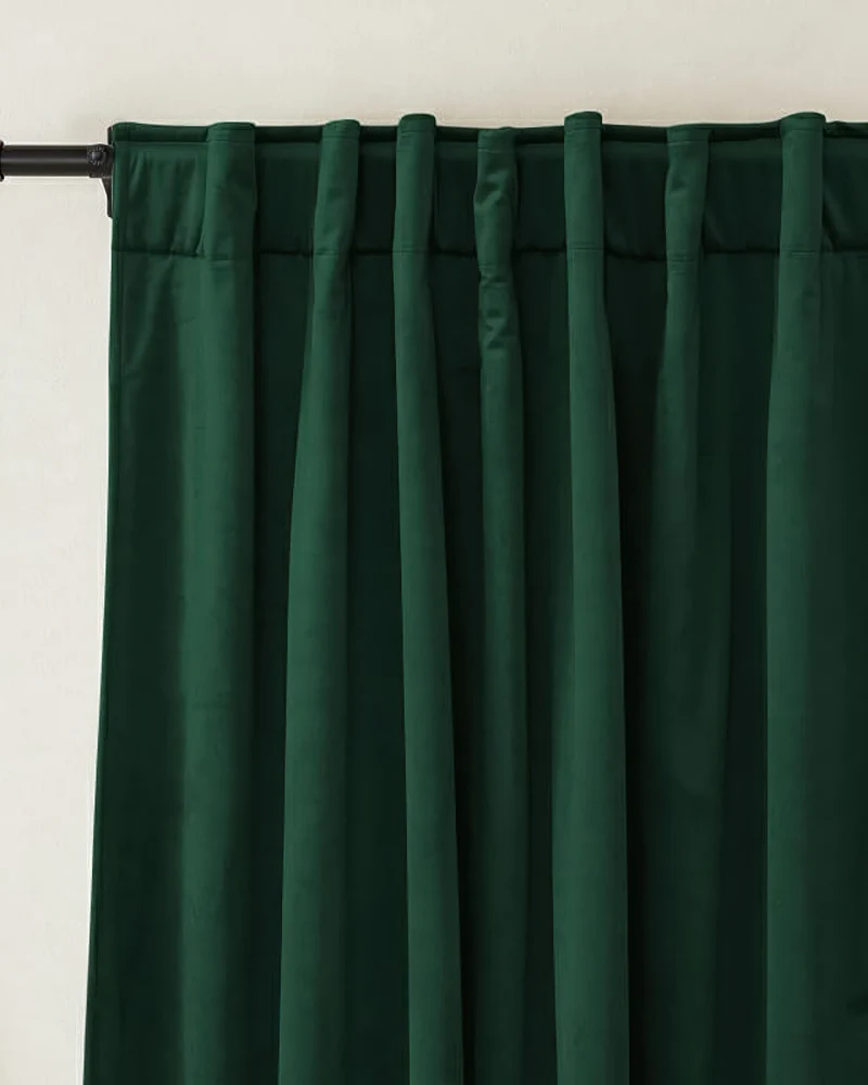 Classic 4 Layers Velvet Heavyweight Soundproof Thermal 100% Blackout Custom Curtain