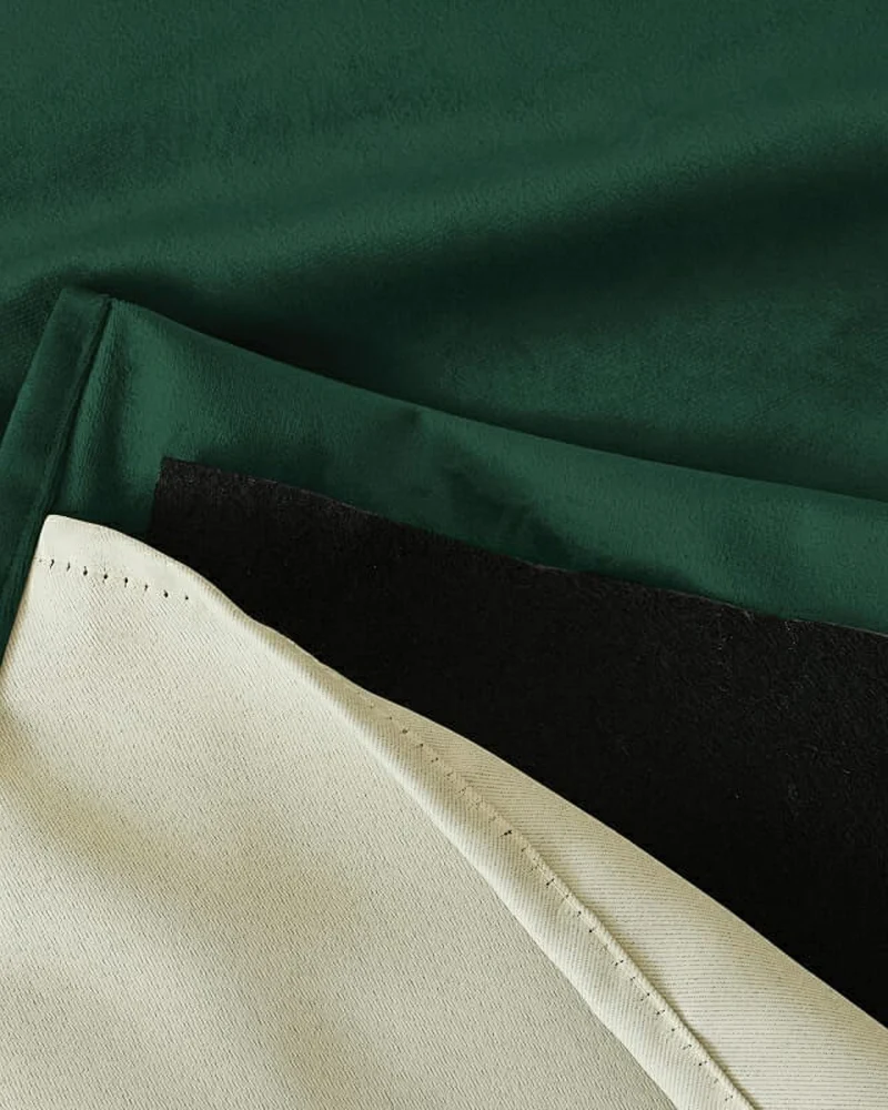 Classic 4 Layers Velvet Heavyweight Soundproof Thermal 100% Blackout Custom Curtain