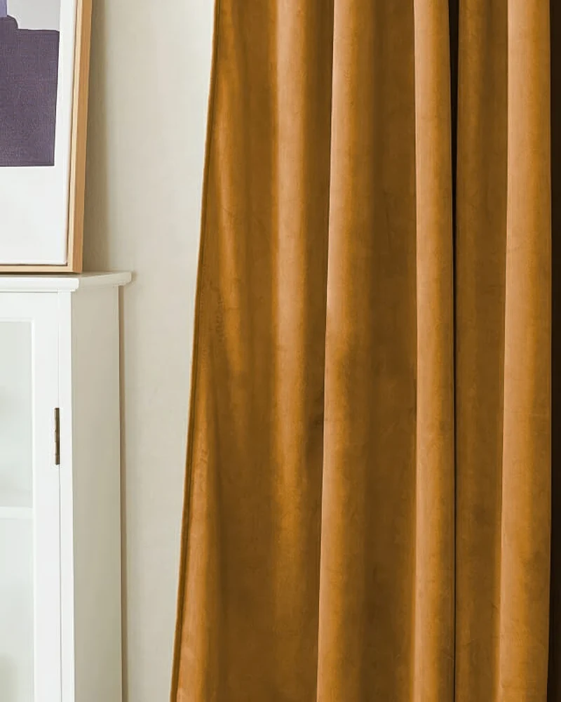 Classic 4 Layers Velvet Heavyweight Soundproof Thermal 100% Blackout Custom Curtain