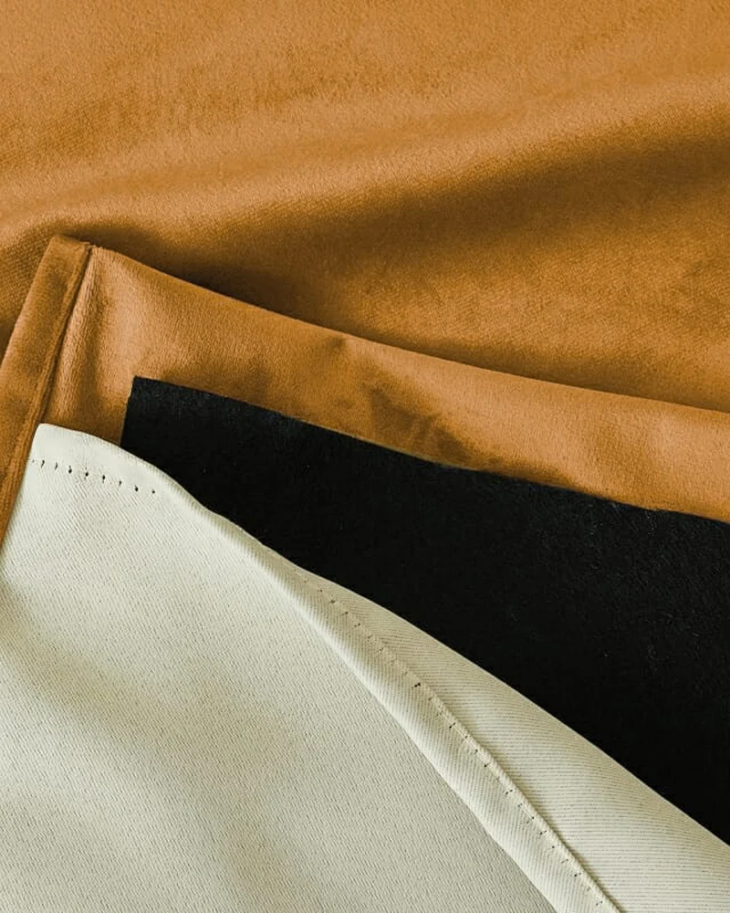 Classic 4 Layers Velvet Heavyweight Soundproof Thermal 100% Blackout Custom Curtain