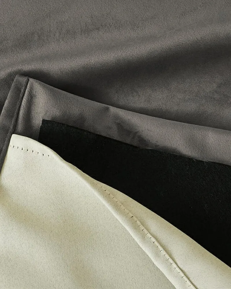 Classic 4 Layers Velvet Heavyweight Soundproof Thermal 100% Blackout Custom Curtain