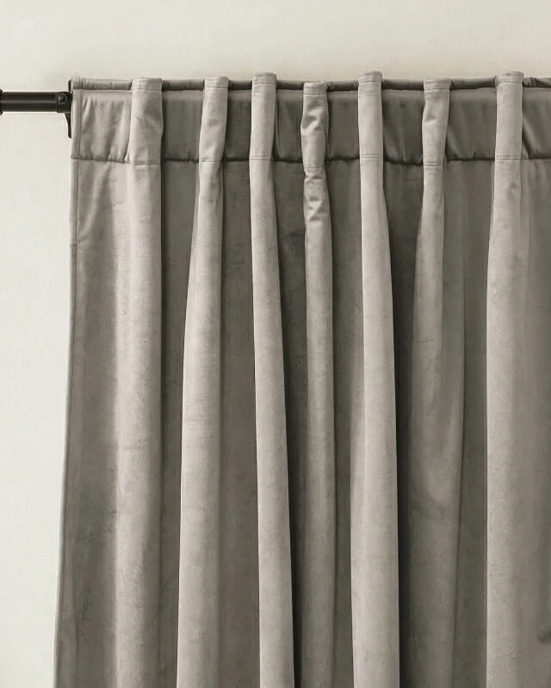 Classic 4 Layers Velvet Heavyweight Soundproof Thermal 100% Blackout Custom Curtain