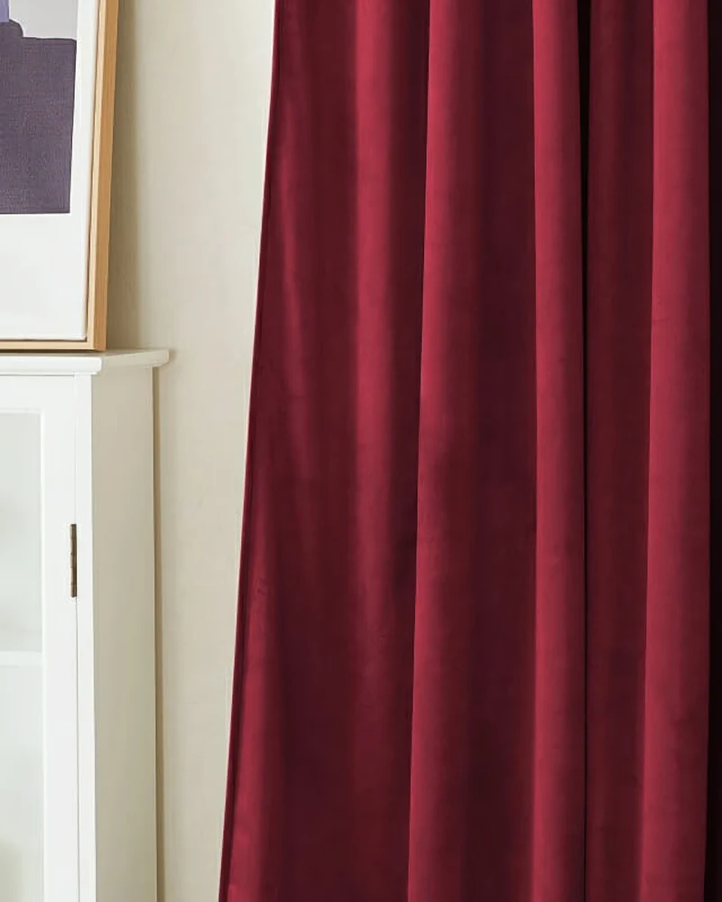 Classic 4 Layers Velvet Heavyweight Soundproof Thermal 100% Blackout Custom Curtain