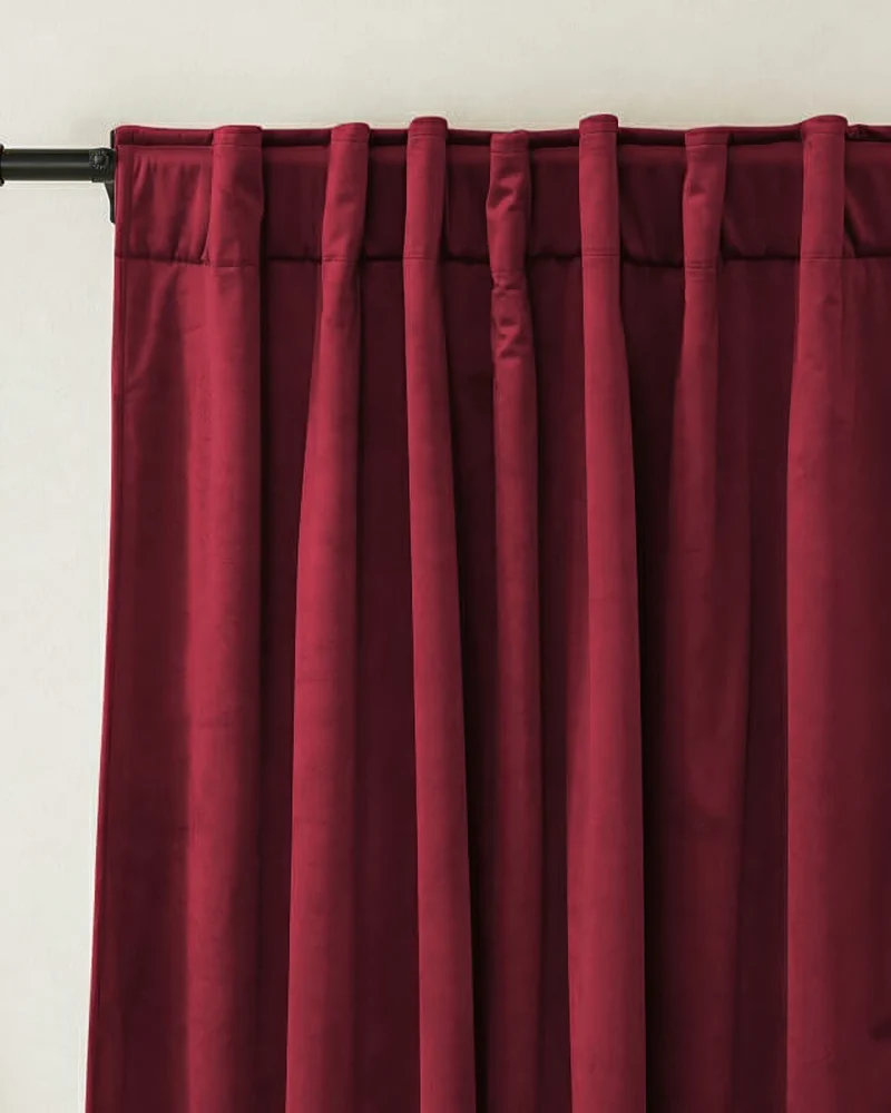 Classic 4 Layers Velvet Heavyweight Soundproof Thermal 100% Blackout Custom Curtain