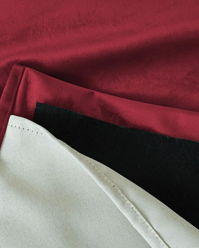Classic 4 Layers Velvet Heavyweight Soundproof Thermal 100% Blackout Custom Curtain
