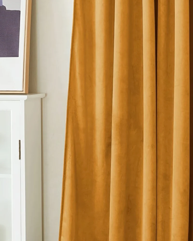 Classic 4 Layers Velvet Heavyweight Soundproof Thermal 100% Blackout Custom Curtain