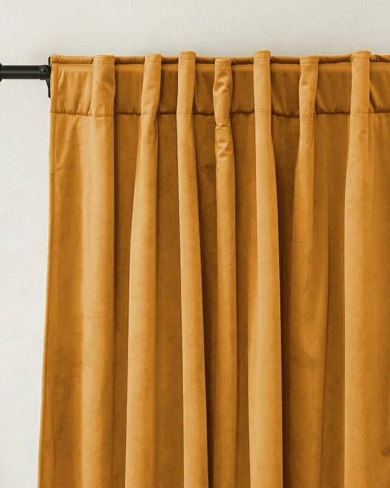 Classic 4 Layers Velvet Heavyweight Soundproof Thermal 100% Blackout Custom Curtain