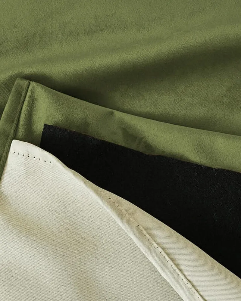 Classic 4 Layers Velvet Heavyweight Soundproof Thermal 100% Blackout Custom Curtain