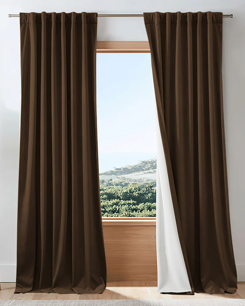 Classic 4 Layers Velvet Heavyweight Soundproof Thermal 100% Blackout Custom Curtain