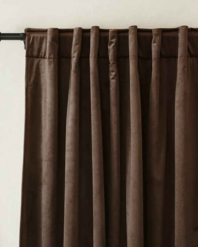 Classic 4 Layers Velvet Heavyweight Soundproof Thermal 100% Blackout Custom Curtain