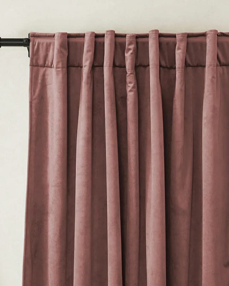 Classic 4 Layers Velvet Heavyweight Soundproof Thermal 100% Blackout Custom Curtain
